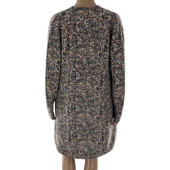 Soft by Naadam Leopard Cashmere Longline Open Front Duster Sweater - Picture 7 of 9